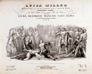 Frontespizio della partitura musicale di Luisa Miller, opera di Giuseppe Verdi da Anonymous Anonymous