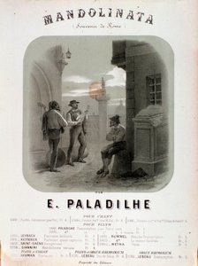 Frontespizio della partitura musicale di Mandolibata di E Paladilhe da Anonymous Anonymous