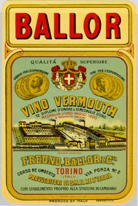 Pubblicità di vermouth italiano, fine XIX secolo da Anonymous Anonymous