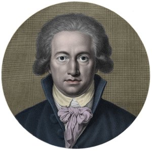 Johann Wolfgang von Goethe (1749-1832). Scrittore tedesco. Incisione XIX sec. - Ritratto di Johann Wolfgang Goethe (1749 - 1832), scrittore tedesco