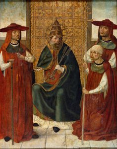 Il cardinale Pedro Gonzalez de Mendoza che prega davanti a San Pietro da Anonymous Anonymous