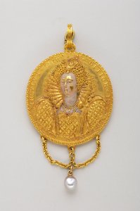 Medaglia del 1589 in onore della Regina Elisabetta I. Offverso (XVI secolo) da Anonymous Anonymous