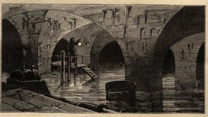 Serbatoio di Menilamount - Parigi - 1890 - incisione 1890
