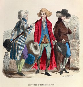 Costumi maschili nel 1787 - collezione privata da Anonymous Anonymous