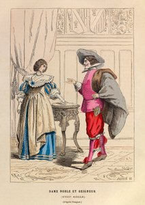 Nobile e nobildonna in costumi del XVIII secolo - collezione privata da Anonymous Anonymous