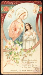 Nostra Signora che Protegge e Guida la Via al Paradiso. Immagine pia. XX secolo. Collezione privata da Anonymous Anonymous