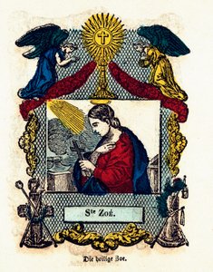 Immagine pia: Santa Zoe. Incisione del XIX secolo. Collezione privata da Anonymous Anonymous
