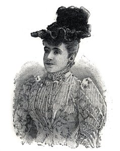 Ritratto di Adelina Patti (1843-1919), cantante italiana. Incisione in "Le Petit Parisien"
