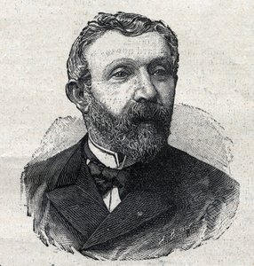 Ritratto di Alfred Mézières (1826-1915), storico letterario, giornalista e politico francese. Incisione in "Le Petit Parisien". da Anonymous Anonymous
