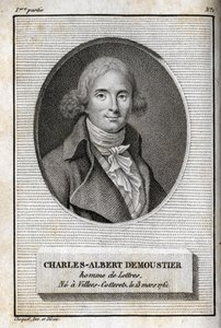 Ritratto di Charles Albert Demoustier (1760-1801) scrittore francese. Incisione del 1819 in 