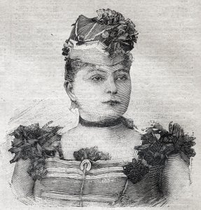 Ritratto di Eugenie Weiss, conosciuta come Jenny Baronessa di Rahden, membro della troupe circense brasiliana e autrice del libro 