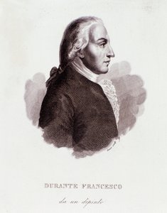 Ritratto di Francesco Durante, compositore italiano. Dopo un dipinto. XIX secolo. Collezione privata milanese