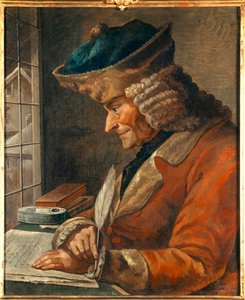 Ritratto di François Marie Arouet Voltaire (1694-1778) nel suo studio
