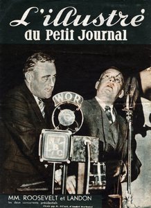 Ritratto di Franklin Delano Roosevelt e Alfred Mossman "Alf" Landon, i due concorrenti alle elezioni presidenziali degli Stati Uniti. In "L