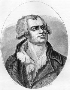 Ritratto di Georges Danton (1759-1794) oratore e politico - Incisione del 1863 in "Il Libro Rosso - Storia del Patibolo in Francia" di Dupray de La Maherie. Collezione privata. da Anonymous Anonymous