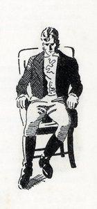 Ritratto di Heathcliff, personaggio del romanzo "Cime tempestose" di Emily Bronte (1818-1848) (disegno) da Anonymous Anonymous