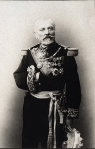 Ritratto di Hyacinthe Laurent Theophile Aube (Ammiraglio Aube), ammiraglio francese. Collezione FPL.