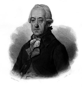 Ritratto di Jean-Georges Reber (1731-1816) industriale francese in "Portraits et histoire des hommes utile: hommes et femmes de tous pays et di tutte condizioni, che hanno acquisito diritti alla riconoscenza degli uomini" pubblicato e pro