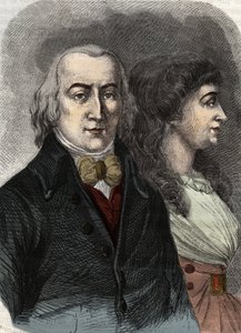 Ritratto di Jean Marie Roland, Visconte de la Platiere (1734-1793) con Manon Roland, o Jeanne Marie, o Manon Phlipon (Madame Roland) (Mme Roland)