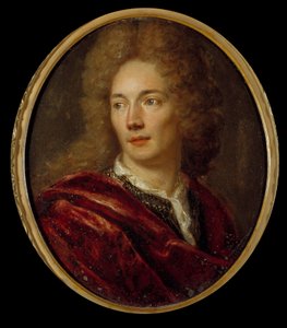 Ritratto di Jean de La Bruyère (1645-1696) moralista francese Dipinto su rame anonimo. 17° secolo
