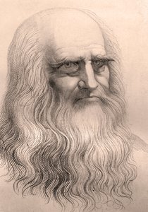 Ritratto di Leonardo Da Vinci dal suo autoritratto da Anonymous Anonymous