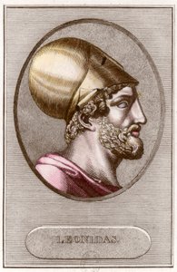 Ritratto di Leonida I, Re di Sparta dal 491 a.C. al 480 a.C. - Incisione. Collezione privata da Anonymous Anonymous