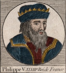 Ritratto di Filippo V il Lungo (1294-1322), Re di Francia - Filippo V (1294-1322) 