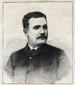 Ritratto di Pierre Decourcelle, scrittore francese (1856-1926). Incisione in "Le Petit Parisien" da Anonymous Anonymous