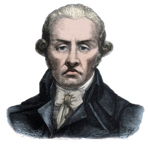 Ritratto di Stanislas Marie Maillard (1763-1794), ufficiale giudiziario e personaggio emblematico della Rivoluzione Francese - Incisione in "Histoire des Girondins" di Alphonse de Lamartine 1865-1866 - Collezione privata da Anonymous Anonymous