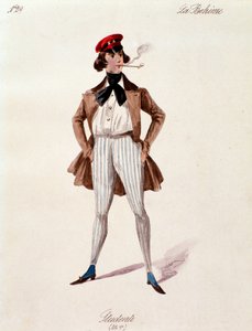 Ritratto di uno studente, da La bohème di Puccini (1892-1895) da Anonymous Anonymous