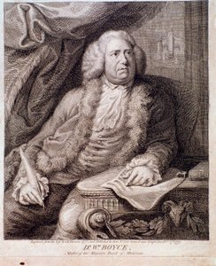Ritratto del compositore inglese William Boyce (Incisione. XVIII secolo)