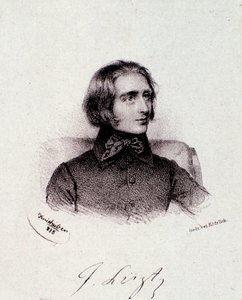 Ritratto del compositore ungherese Franz Liszt (1811-1886) da Anonymous Anonymous