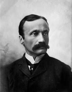 Ritratto del compositore italiano Arrigo Boito. Fotografia in bianco e nero da Anonymous Anonymous