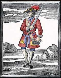 Ritratto del pirata Jack Rackham detto il Rosso o John Rackham, meglio noto come Calico Jack