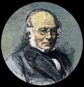 Storia postale: ritratto di Sir Rowland Hill (1795-1879), all