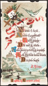 Preghiera rivolta a Santa Teresa. Immagine pia. Cartolina. Inizio del XX secolo. Collezione privata da Anonymous Anonymous