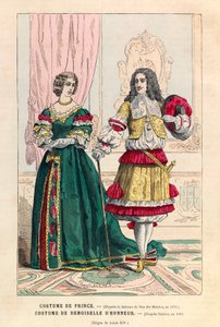 Costume del principe e costume della damigella d
