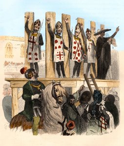 Punizione del chiodo nel XVI secolo. Illustrazione in 