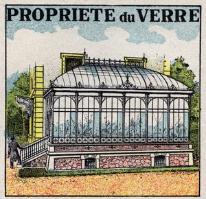 Radiazione e conducibilità: una serra di vetro utilizza una delle proprietà del vetro per essere trasparente al calore della luce e non al calore oscuro. Illustrazione anonima del 1925. Collezione privata. da Anonymous Anonymous