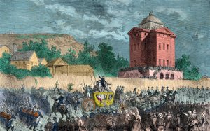 Ritorno da Varennes, la famiglia reale riportata a Parigi il 25 giugno 1791, Incisione, Collezione privata da Anonymous Anonymous