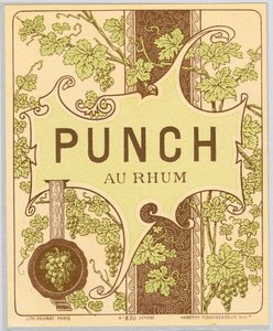 Pubblicità del punch al rum (fine XIX secolo) da Anonymous Anonymous