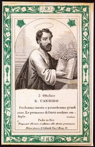 Santa Candida. Immagine pia. Cartolina. Inizio XX secolo. Collezione privata da Anonymous Anonymous
