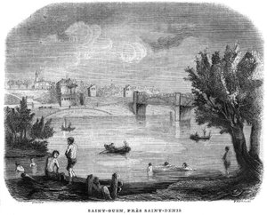 Saint Ouen (Saint-Ouen) vicino a Saint-Denis (Saint-Denis) nel 1858. da Anonymous Anonymous