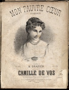Spartito per "Mon pauvre cœur" testi di H. Drapier musica di Camille de Vos. Collezione privata da Anonymous Anonymous