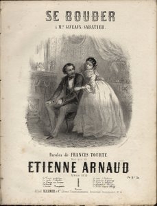 Spartito per "Se bouder" testi di Francis Tourte, musica di Etienne Arnaud. Collezione privata da Anonymous Anonymous