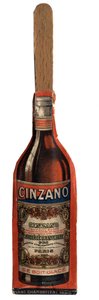 Piccolo ventaglio pubblicitario, oggetto derivato dalla promozione del marchio di Vermouth Cinzano, vino aperitivo italiano. Inizio XX secolo Collezione privata