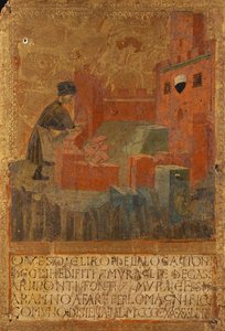 Scalpellino che costruisce un castello da Anonymous Anonymous