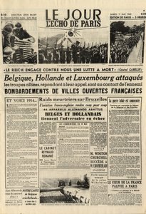 La Battaglia del Belgio o Campagna del Belgio - Campagna dei 18 giorni - Invasione tedesca del Belgio durante la Seconda Guerra Mondiale - Giornale 