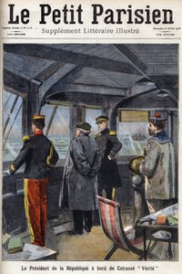 Il Presidente della Repubblica Armand Fallieres (1841-1931) a bordo della corazzata 