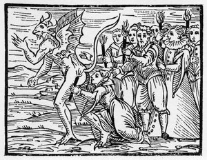 Il bacio rituale del sabba sulle natiche del diavolo - 